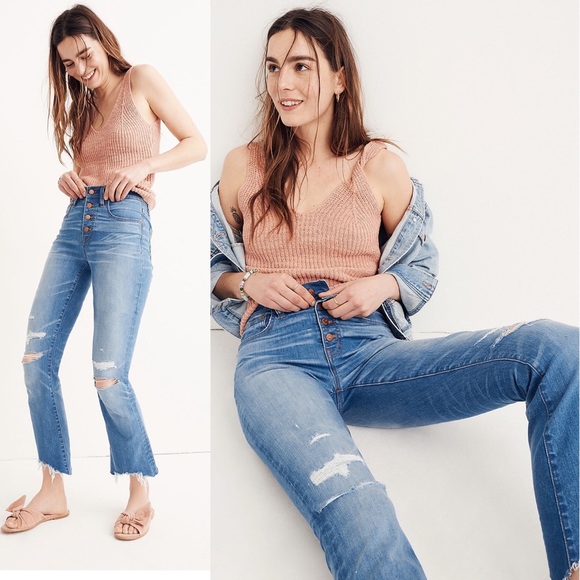 Madewell Denim - Madewell Cali Demi-Boot Jeans in Bronson Wash: Button-Front Edition 25